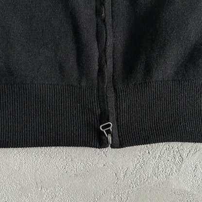 Corteiz Knit Zip Up Fleece “Black”