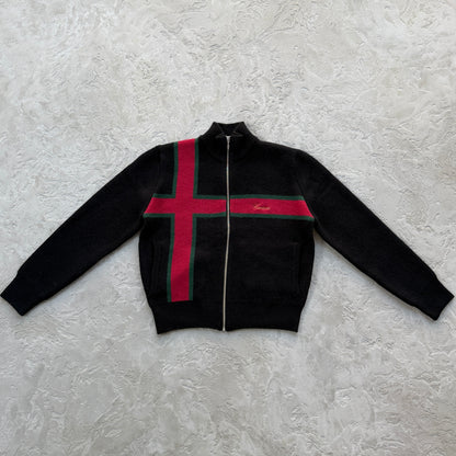 Corteiz Lux Knit Zip Up Black