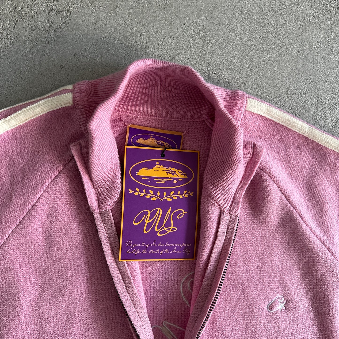 Corteiz Knit Zip Up Fleece “Pink”