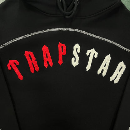 Conjunto Trapstar Hoodie “Black Red”