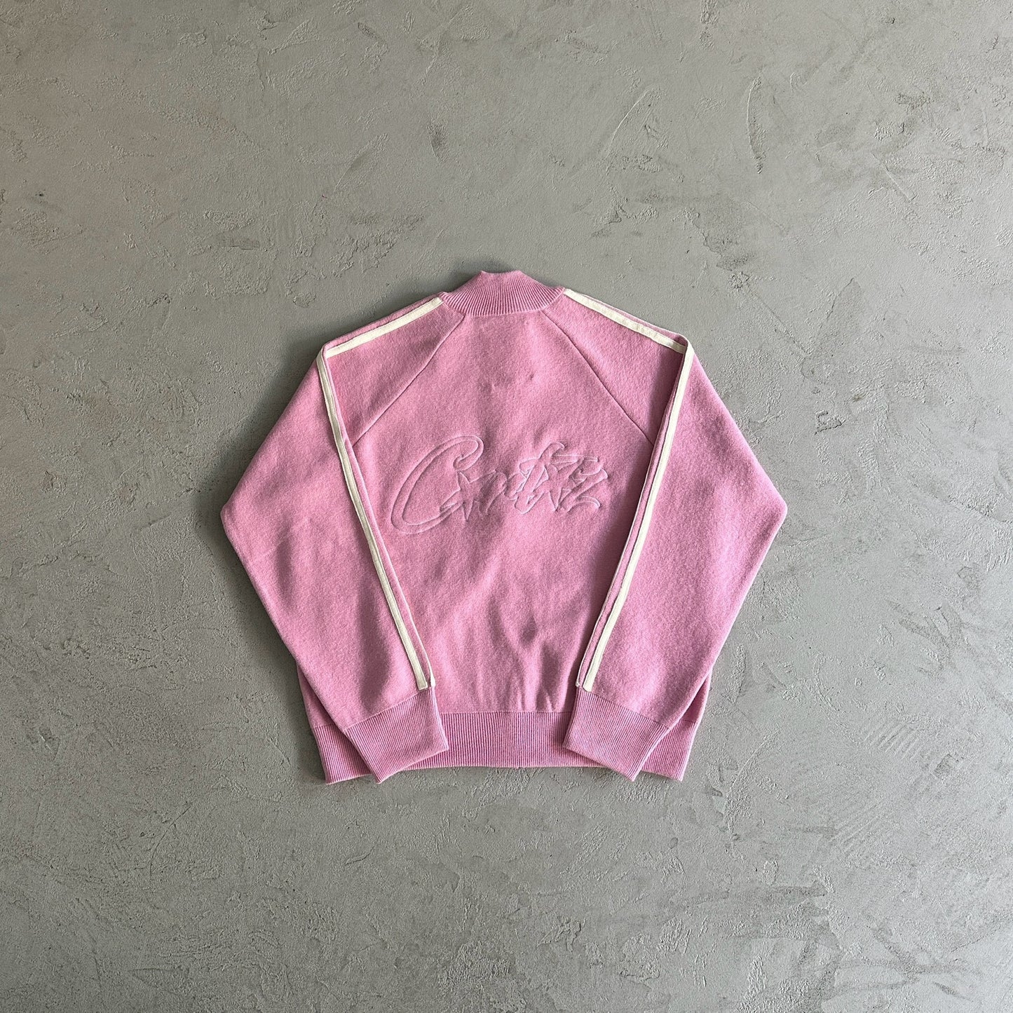 Corteiz Knit Zip Up Fleece “Pink”