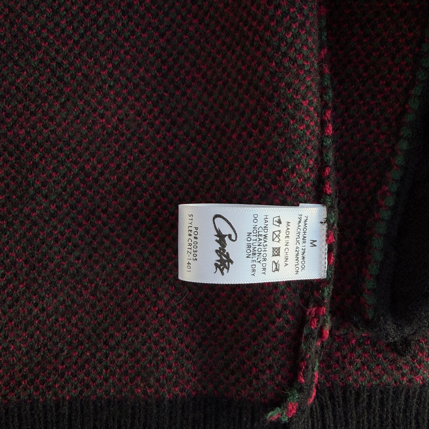 Corteiz Lux Knit Zip Up Black