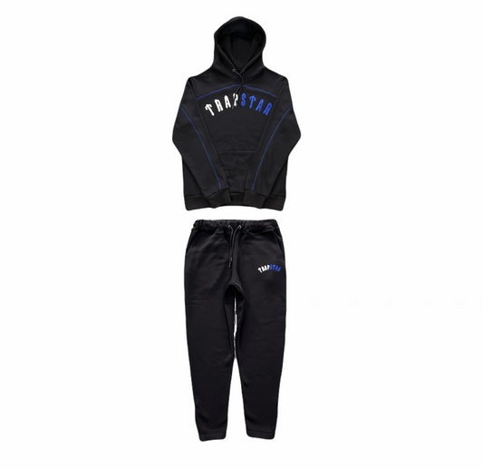 Conjunto Trapstar Hoodie “Black Blue”