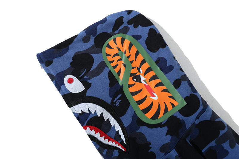 Moletom Bape Shark Wide Blue Camo