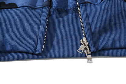 Moletom Bape Shark Wide Blue Camo