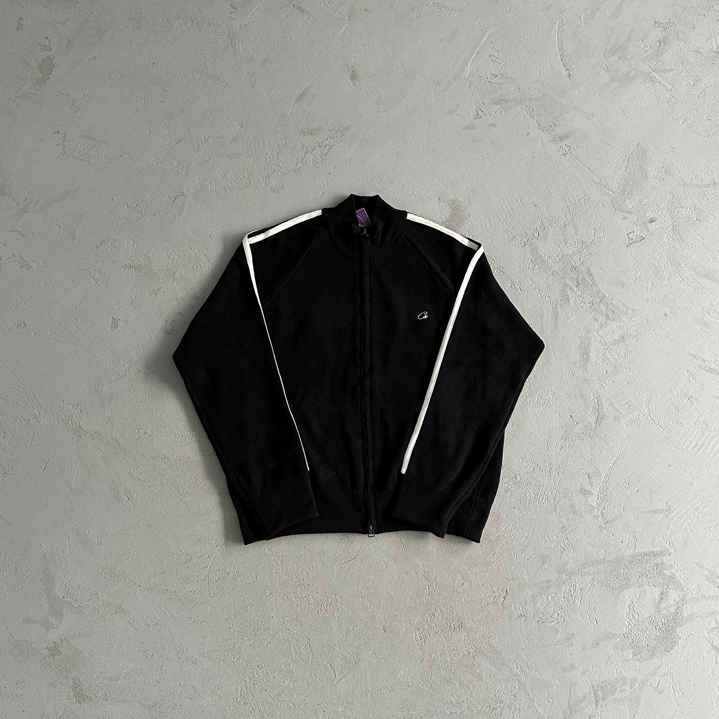 Corteiz Knit Zip Up Fleece “Black”