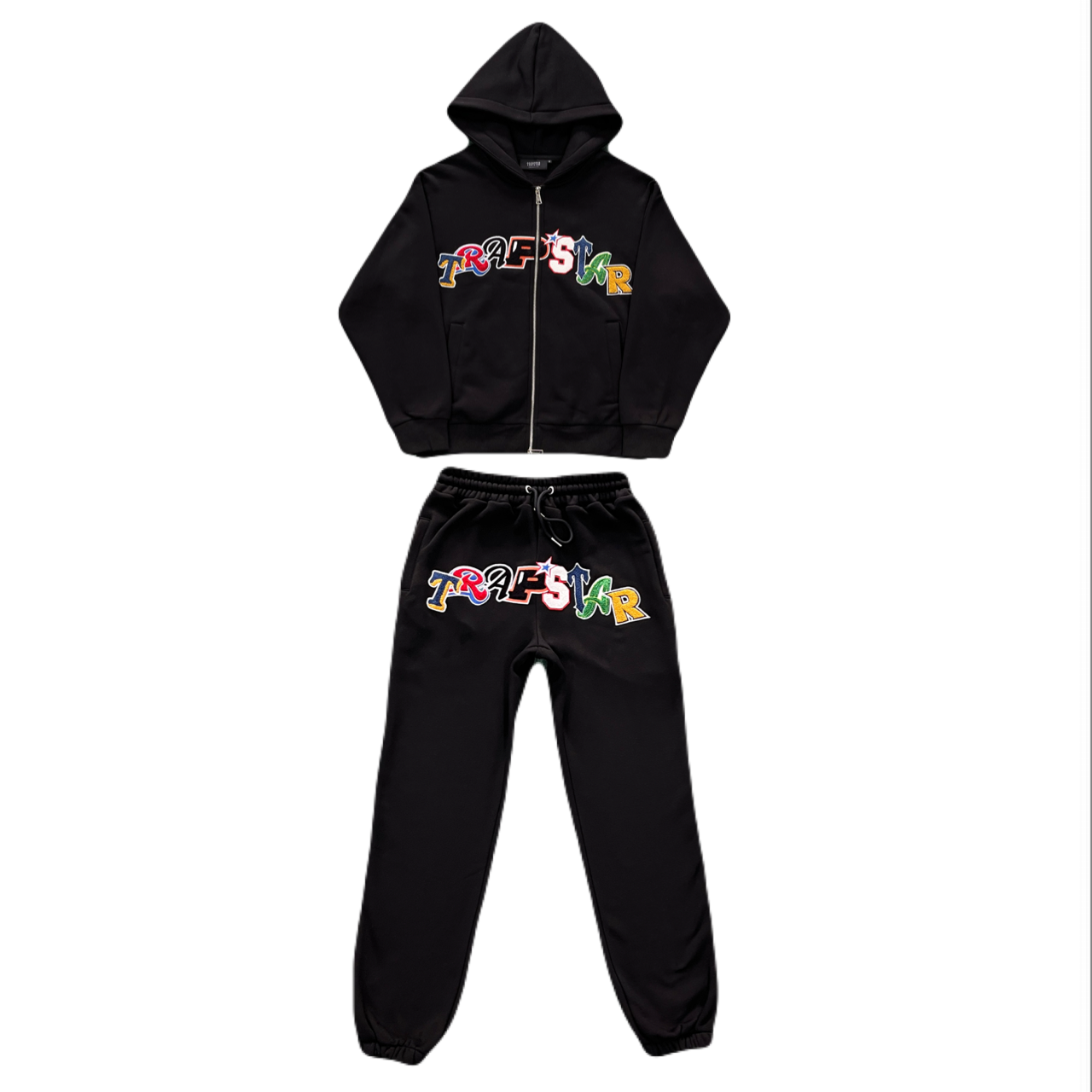 Conjunto Trapstar Zip Hoodie “Black” – Nova Vision
