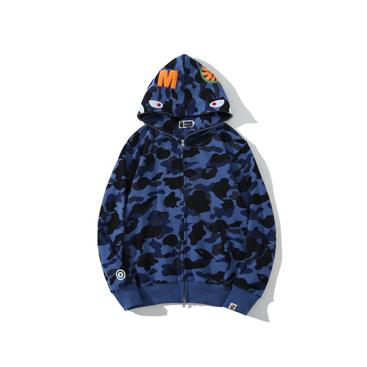 Moletom Bape Shark Wide Blue Camo