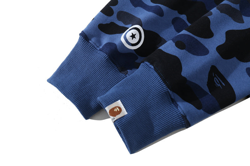 Moletom Bape Shark Wide Blue Camo