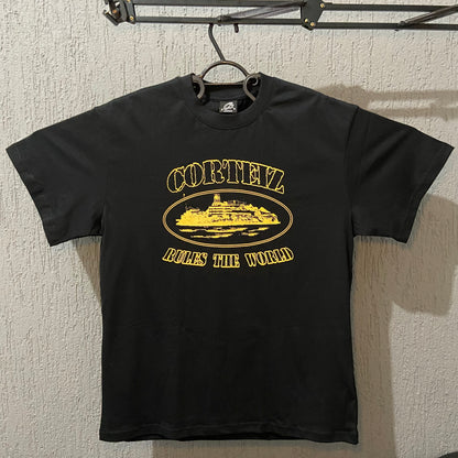 Camisa Fosforescente Corteiz Rules The World “Preto”