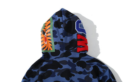 Moletom Bape Shark Wide Blue Camo