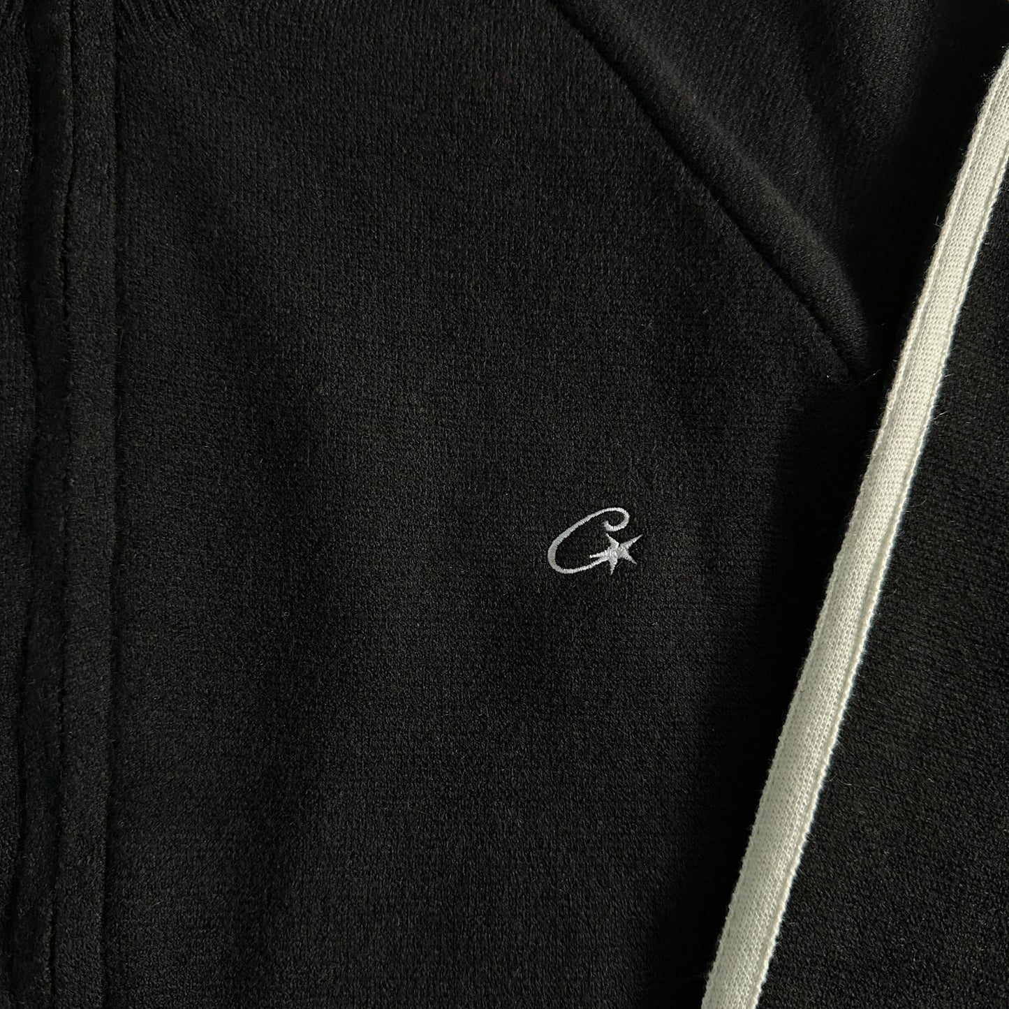 Corteiz Knit Zip Up Fleece “Black”