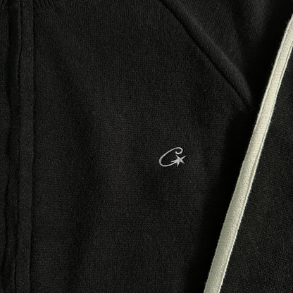 Corteiz Knit Zip Up Fleece “Black”