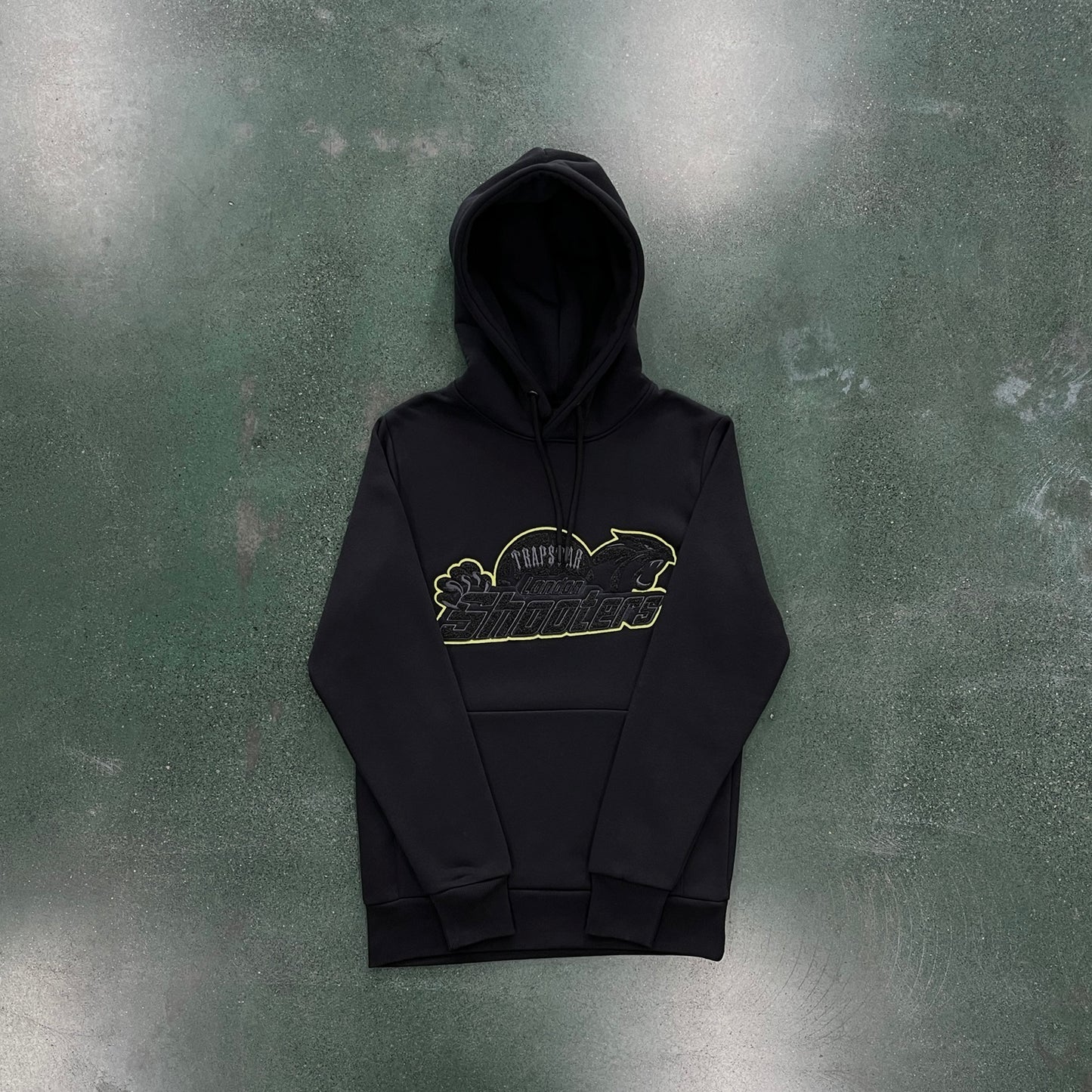 Conjunto Trapstar Hoodie “Black Lime”