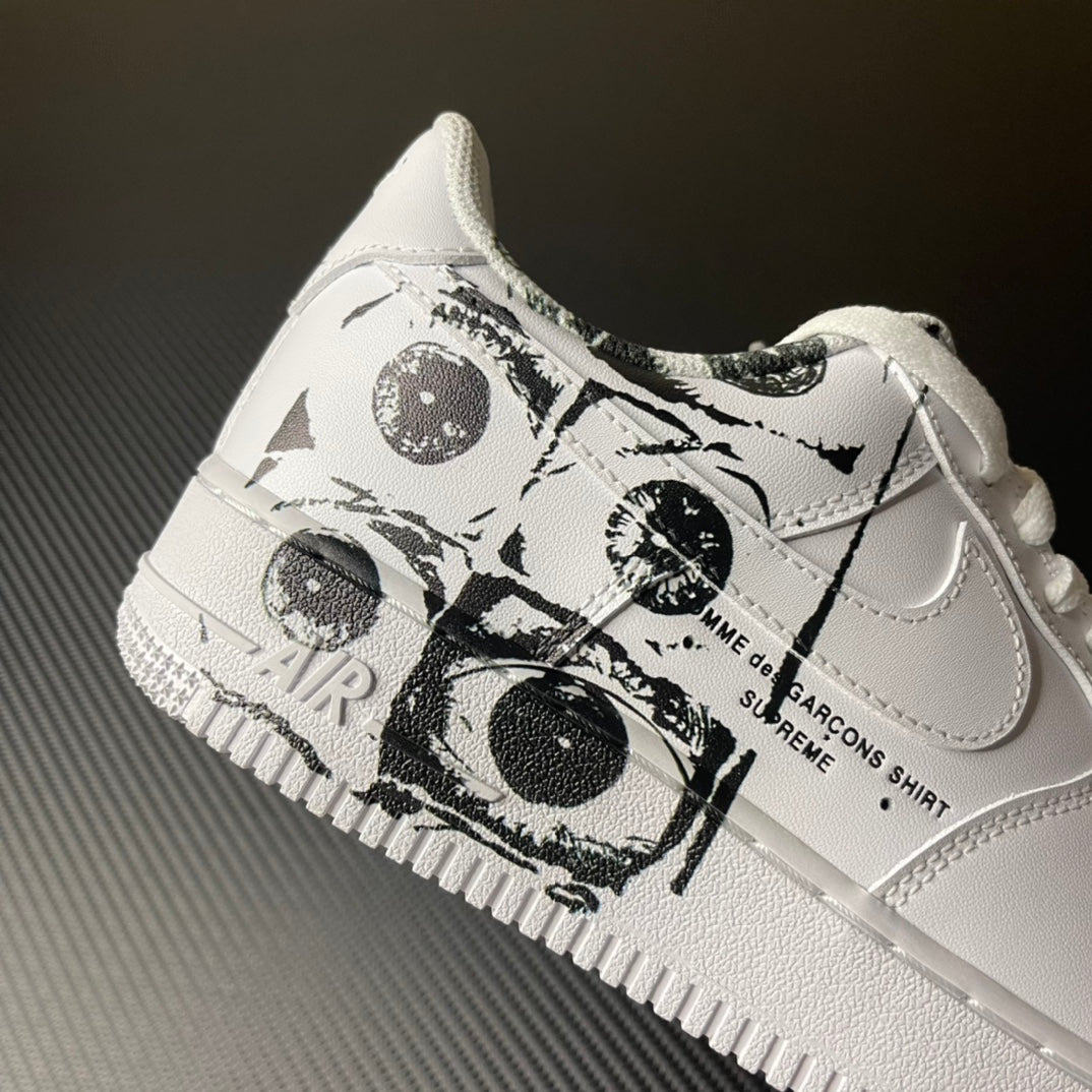 Nike x Supreme x Comme Des Garcons Air Force 1 Low “Eyes”