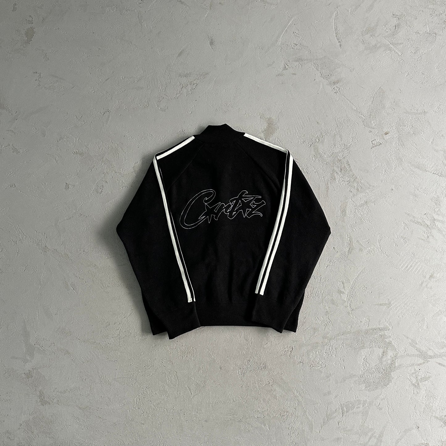 Corteiz Knit Zip Up Fleece “Black”