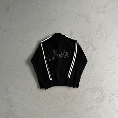 Corteiz Knit Zip Up Fleece “Black”