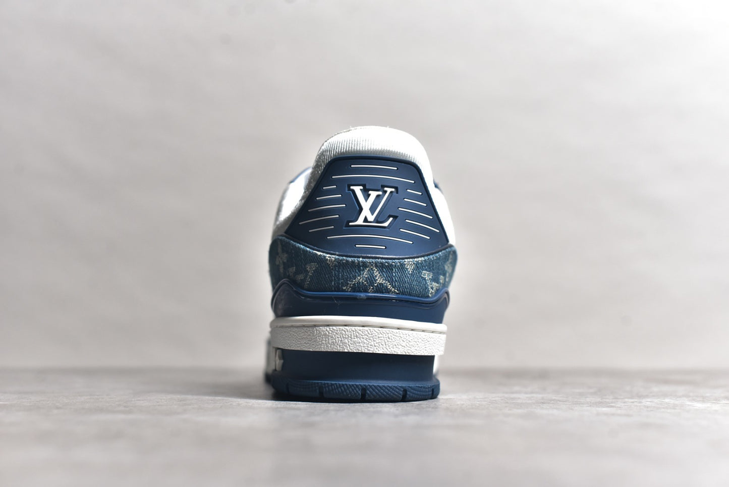 Louis Vuitton Lv Trainer Monogram Denim White Blue
