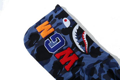 Moletom Bape Shark Wide Blue Camo