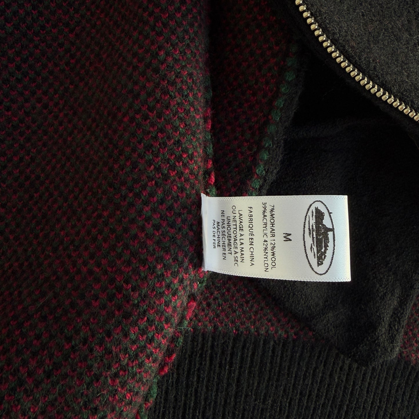 Corteiz Lux Knit Zip Up Black