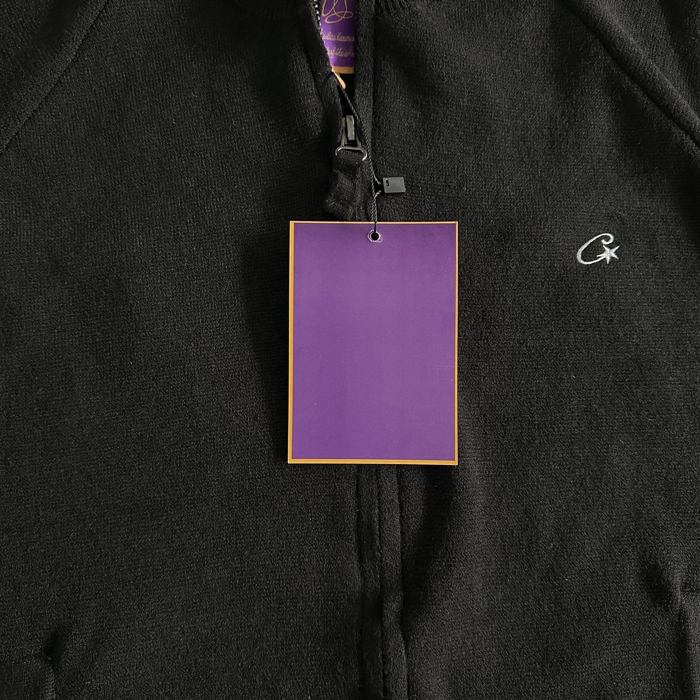 Corteiz Knit Zip Up Fleece “Black”