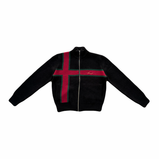 Corteiz Lux Knit Zip Up Black