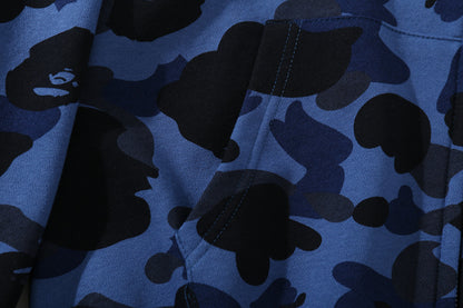 Moletom Bape Shark Wide Blue Camo