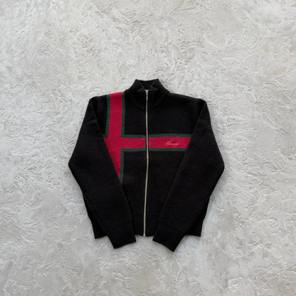 Corteiz Lux Knit Zip Up Black