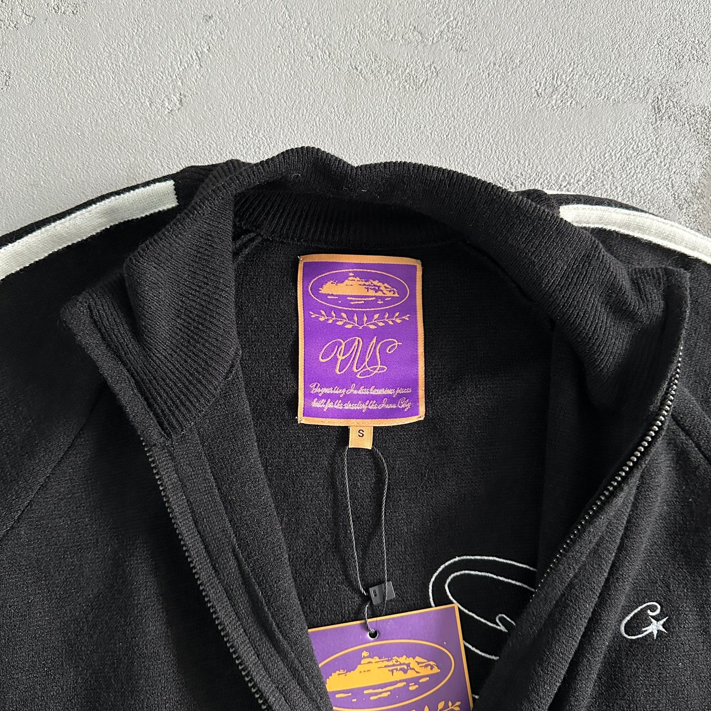 Corteiz Knit Zip Up Fleece “Black”