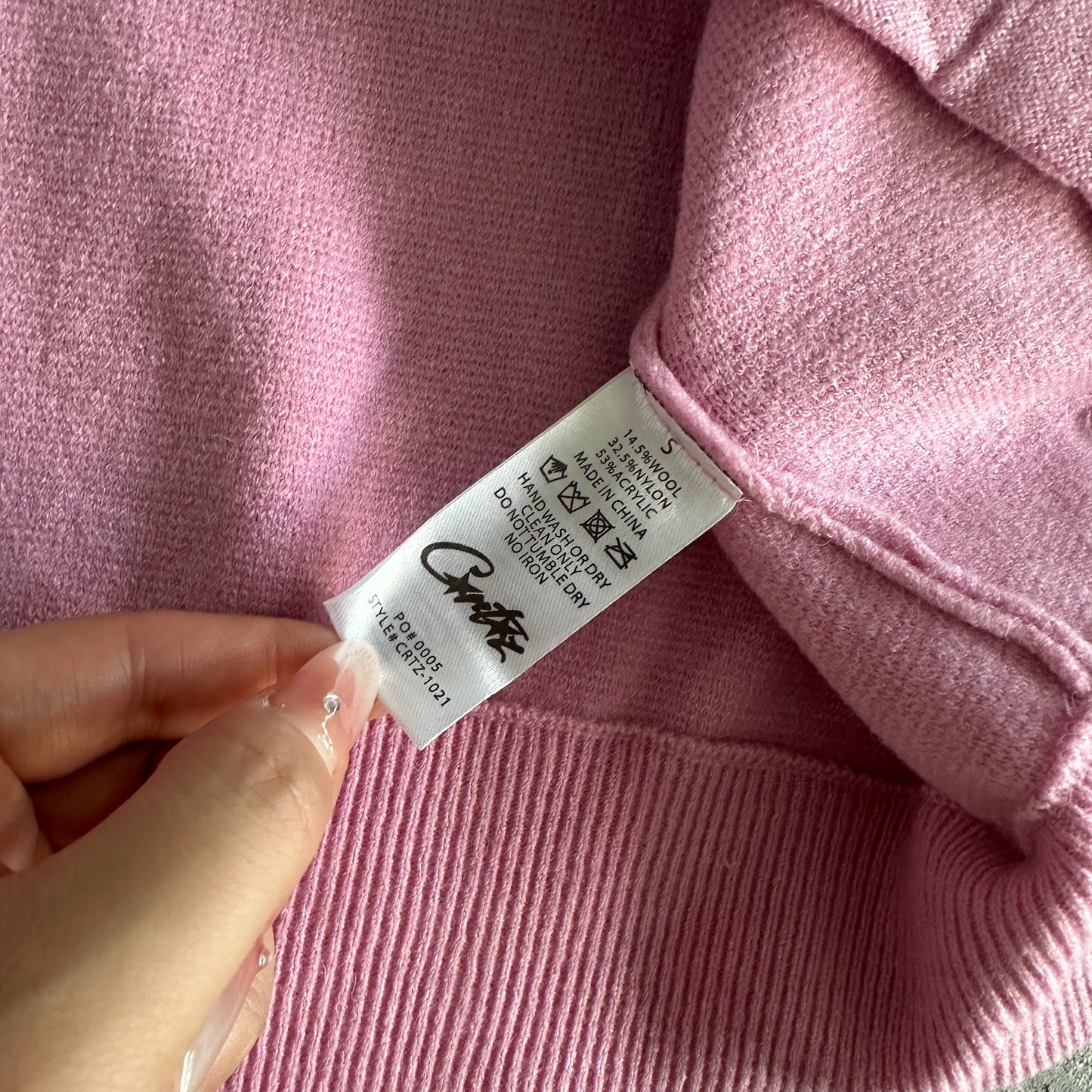 Corteiz Knit Zip Up Fleece “Pink”