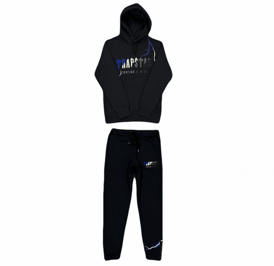 Conjunto Trapstar Hoodie Lightning Edition “Black”