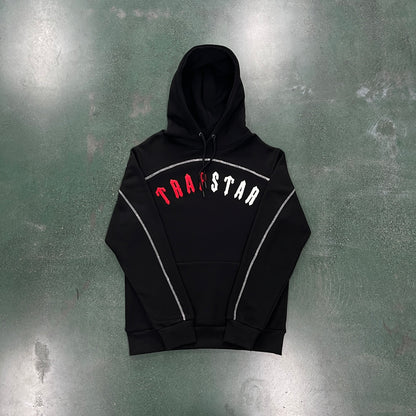 Conjunto Trapstar Hoodie “Black Red”