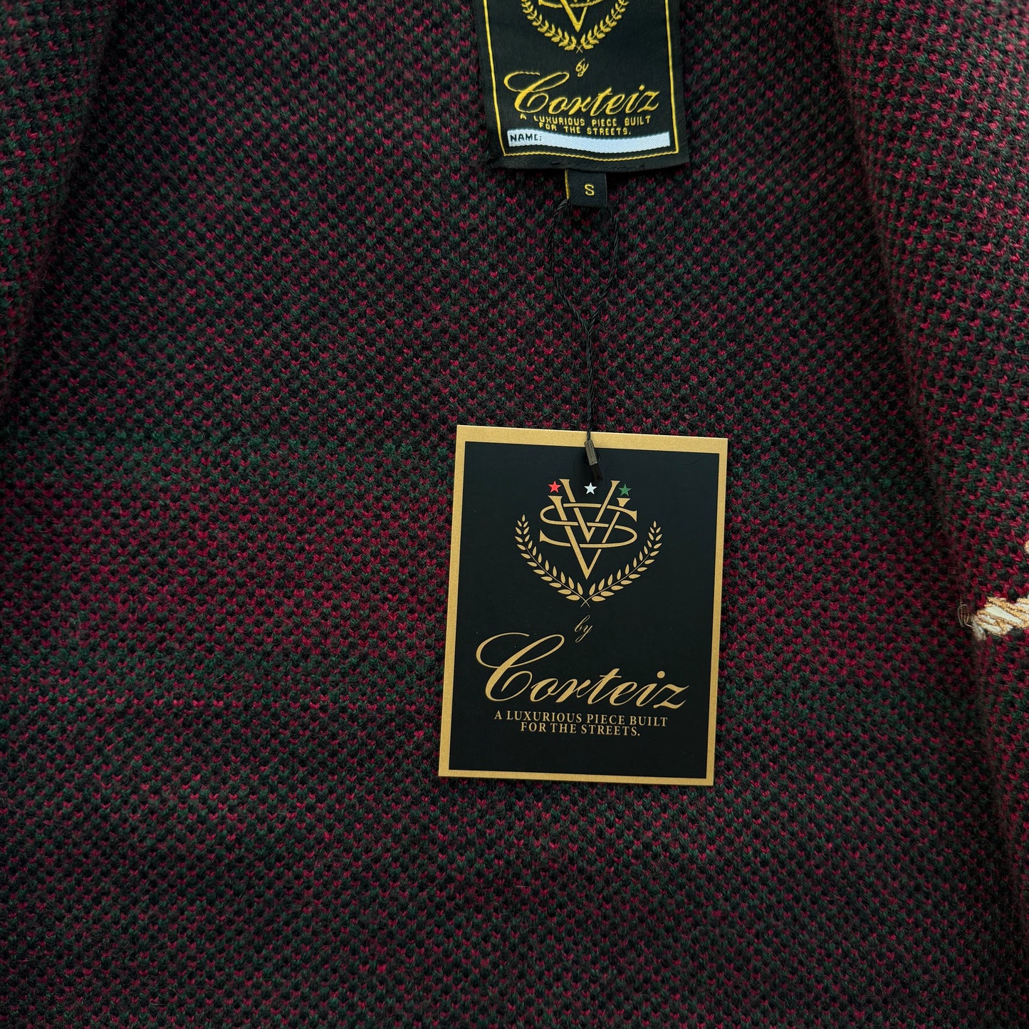 Corteiz Lux Knit Zip Up Black