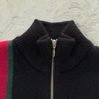 Corteiz Lux Knit Zip Up Black