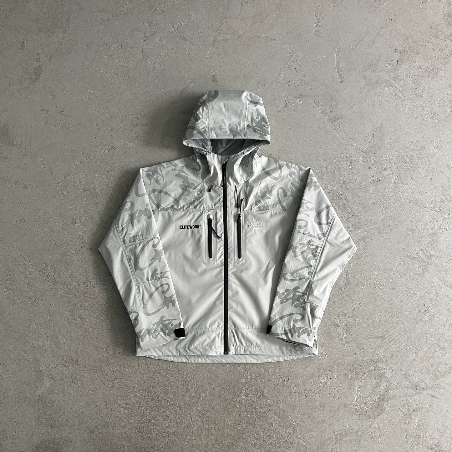 Corteiz Elitework Waterproof Shell Jacket “Grey"