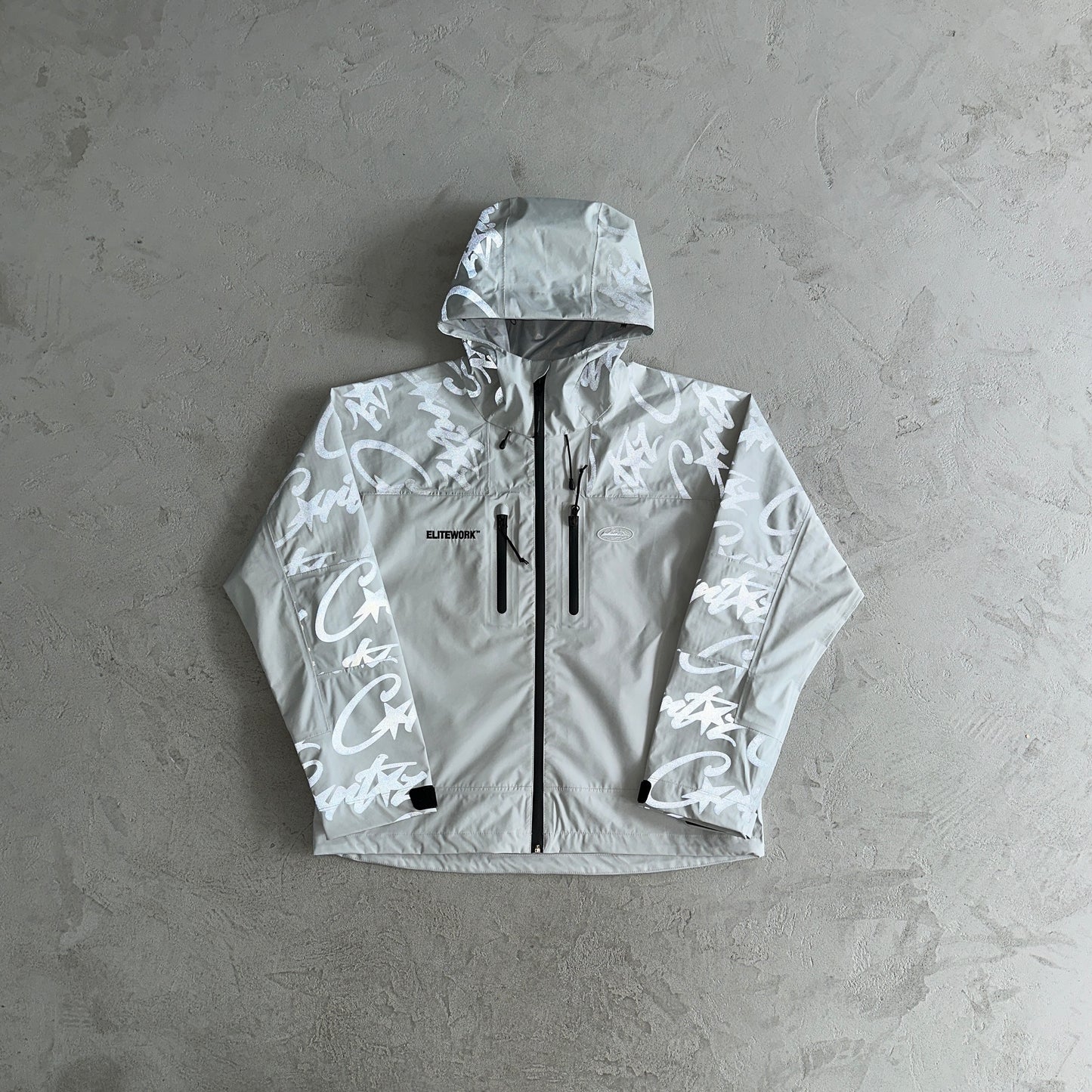 Corteiz Elitework Waterproof Shell Jacket “Grey"