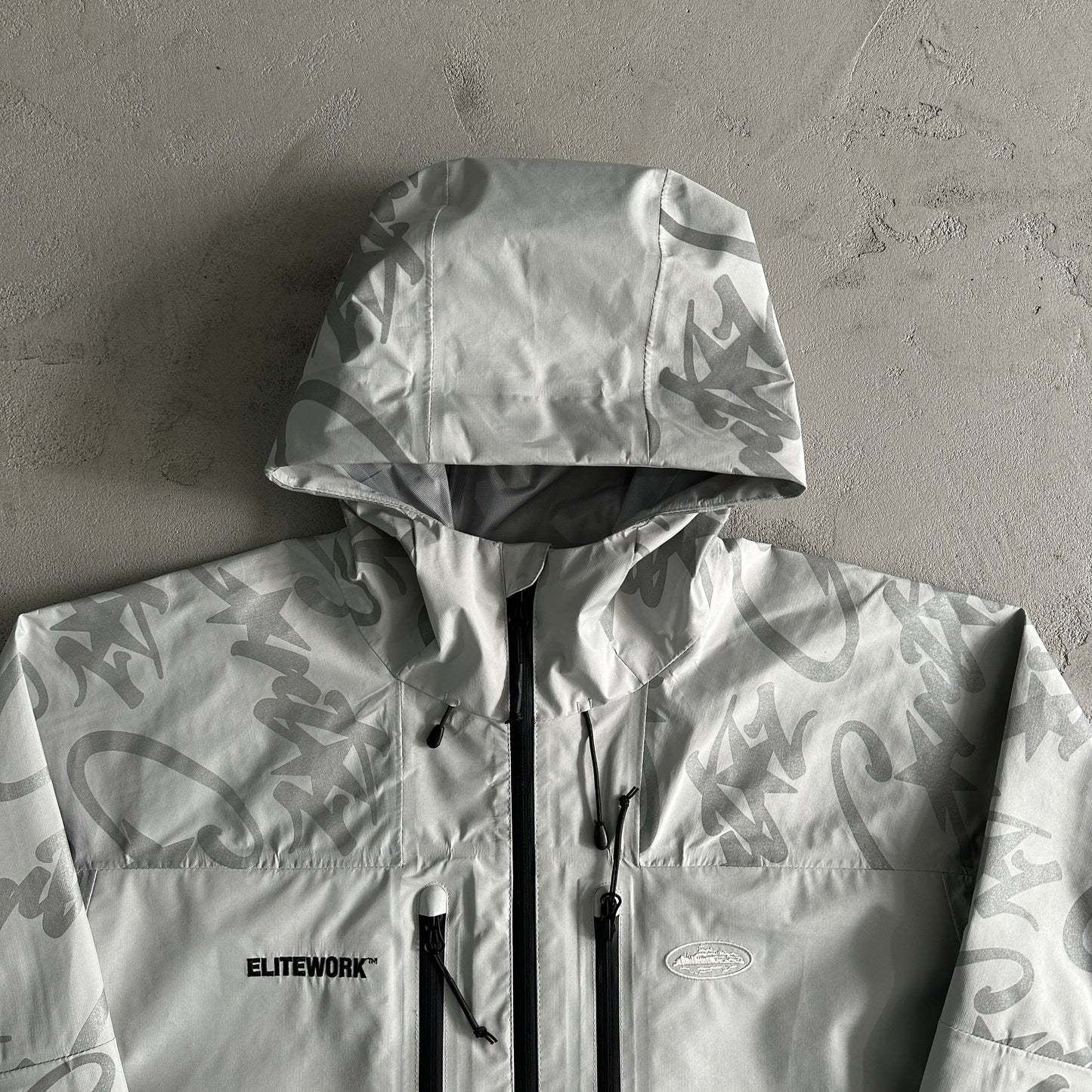 Corteiz Elitework Waterproof Shell Jacket “Grey"
