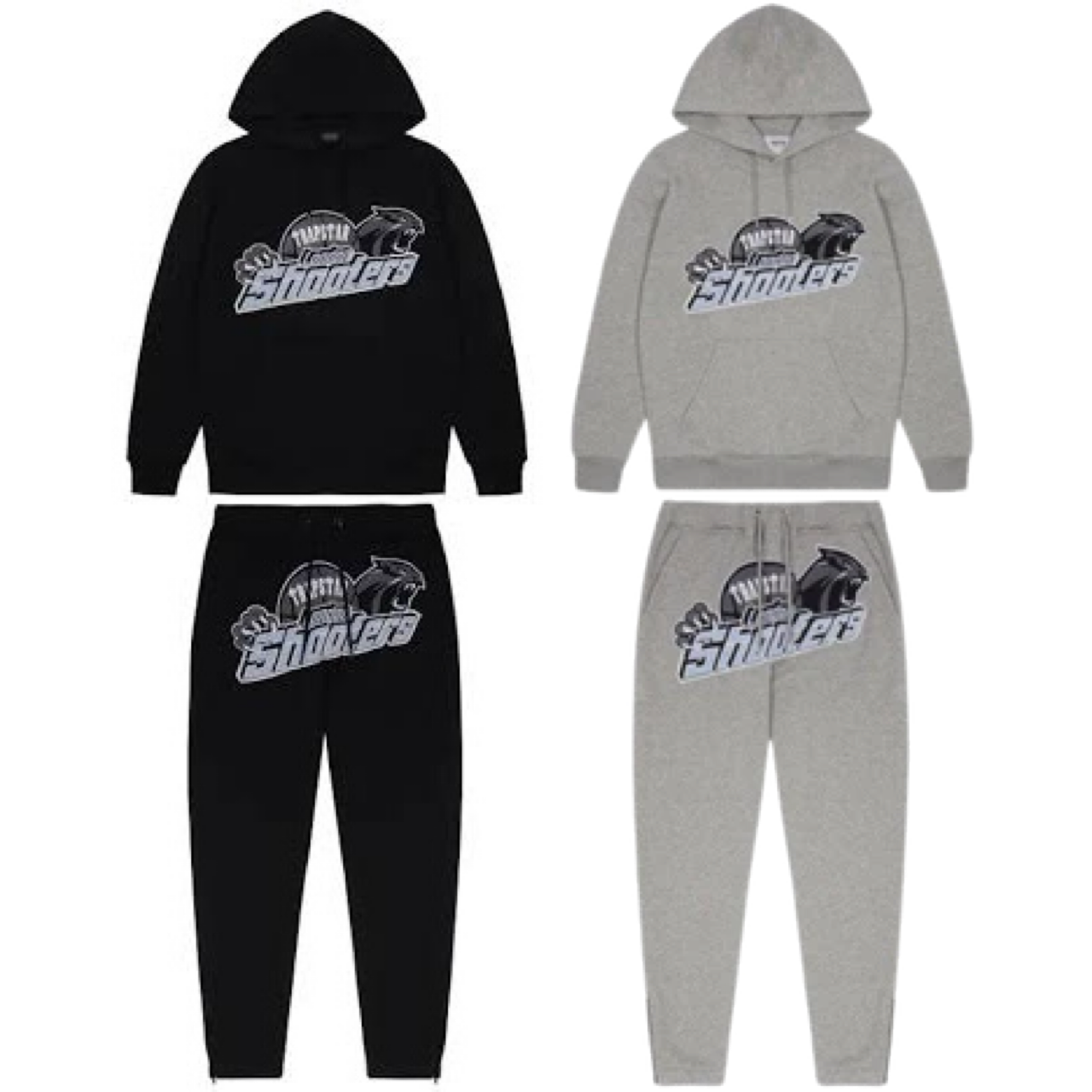 Trapstar “Shooters Hooded BLACK SKYBLUE”