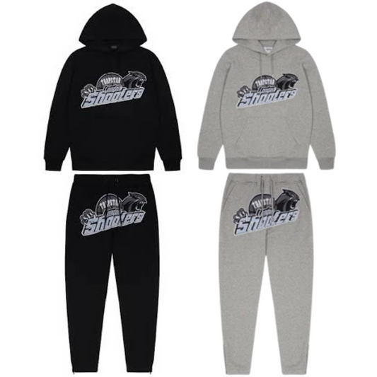 Trapstar “Shooters Hooded BLACK SKYBLUE”