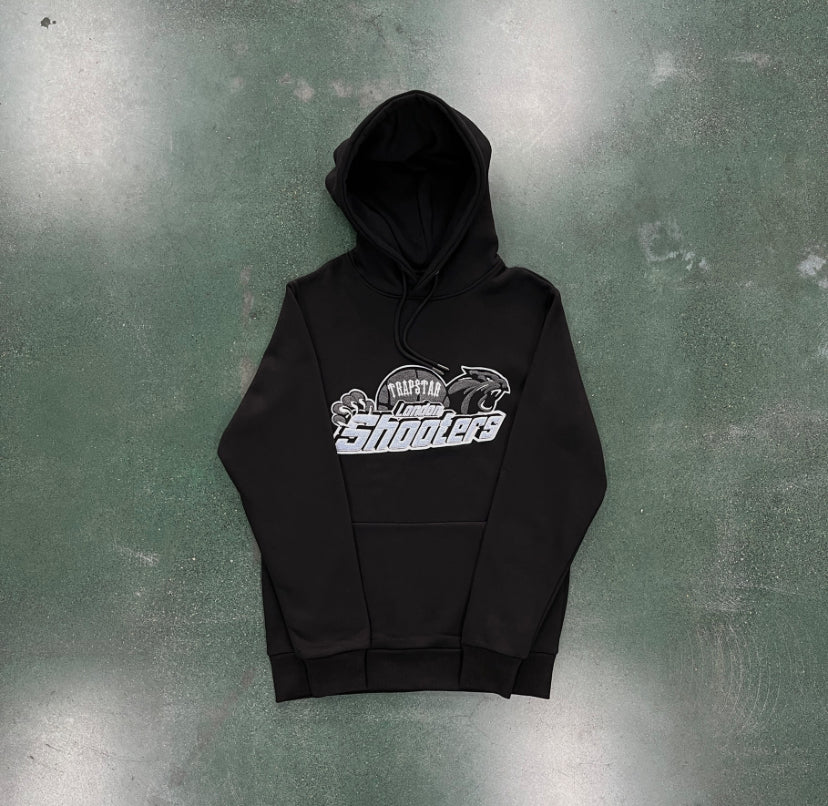 Trapstar “Shooters Hooded BLACK SKYBLUE”