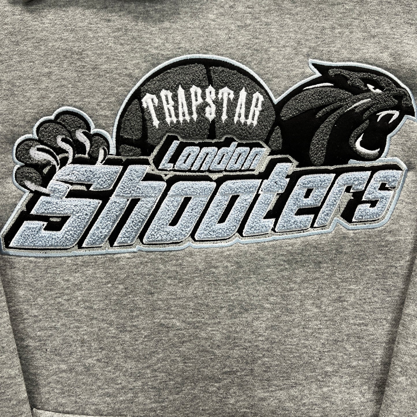 Trapstar “Shooters Hooded BLACK SKYBLUE”