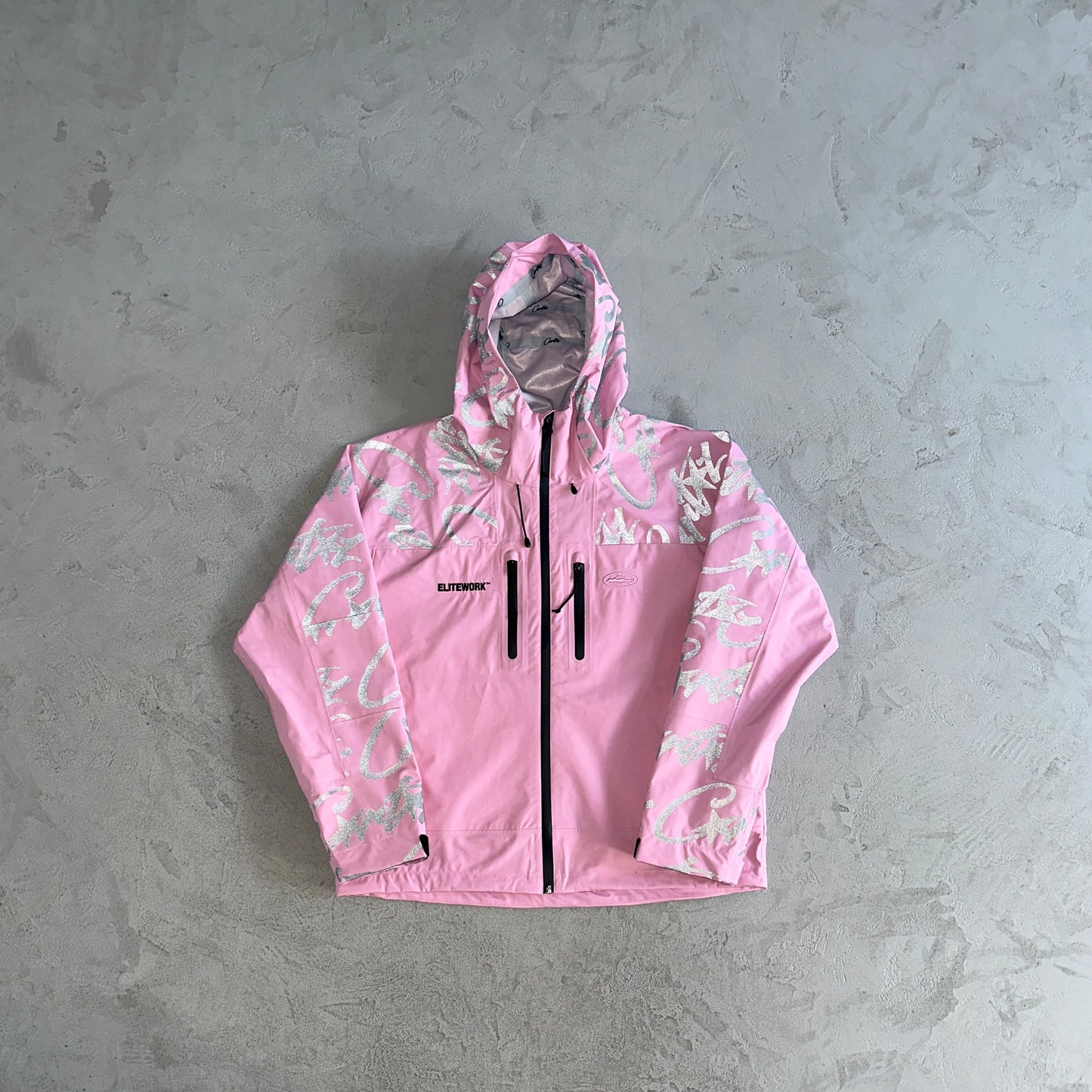 Corteiz Elitework Waterproof Shell Jacket “Pink”