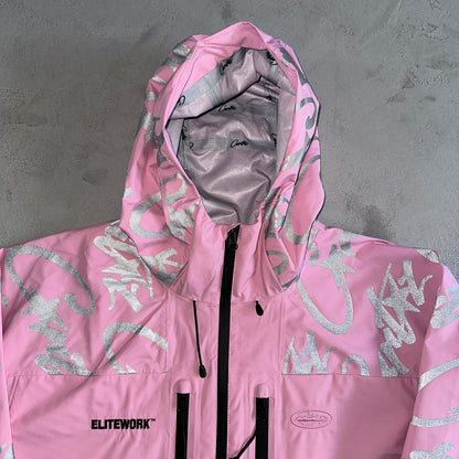 Corteiz Elitework Waterproof Shell Jacket “Pink”