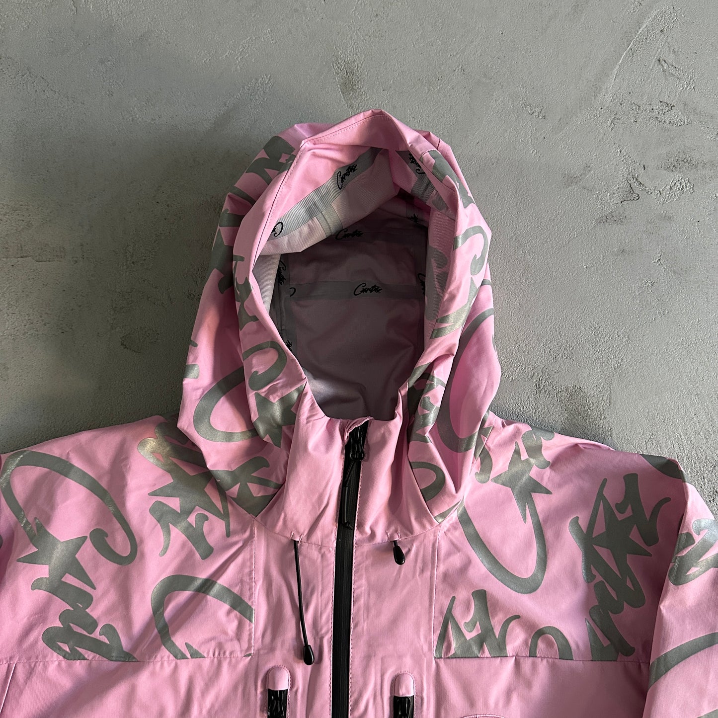 Corteiz Elitework Waterproof Shell Jacket “Pink”