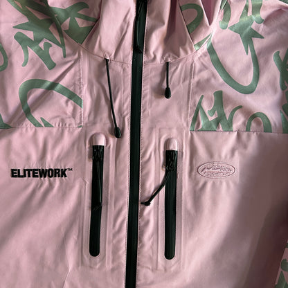 Corteiz Elitework Waterproof Shell Jacket “Pink”