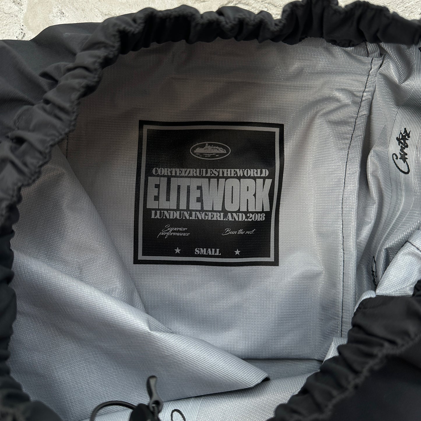 Corteiz Elitework Waterproof Shell Pants “Black”