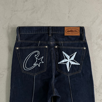 Corteiz Star Denim Pants “Dark Wash”