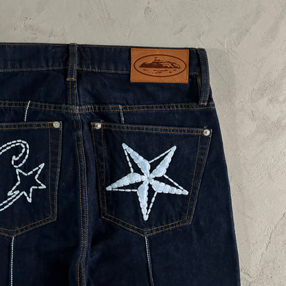 Corteiz Star Denim Pants “Dark Wash”