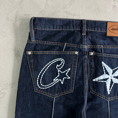 Corteiz Star Denim Pants “Dark Wash”