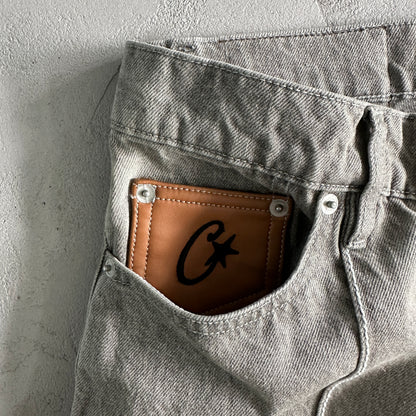 Corteiz Star Denim Pants “Grey”